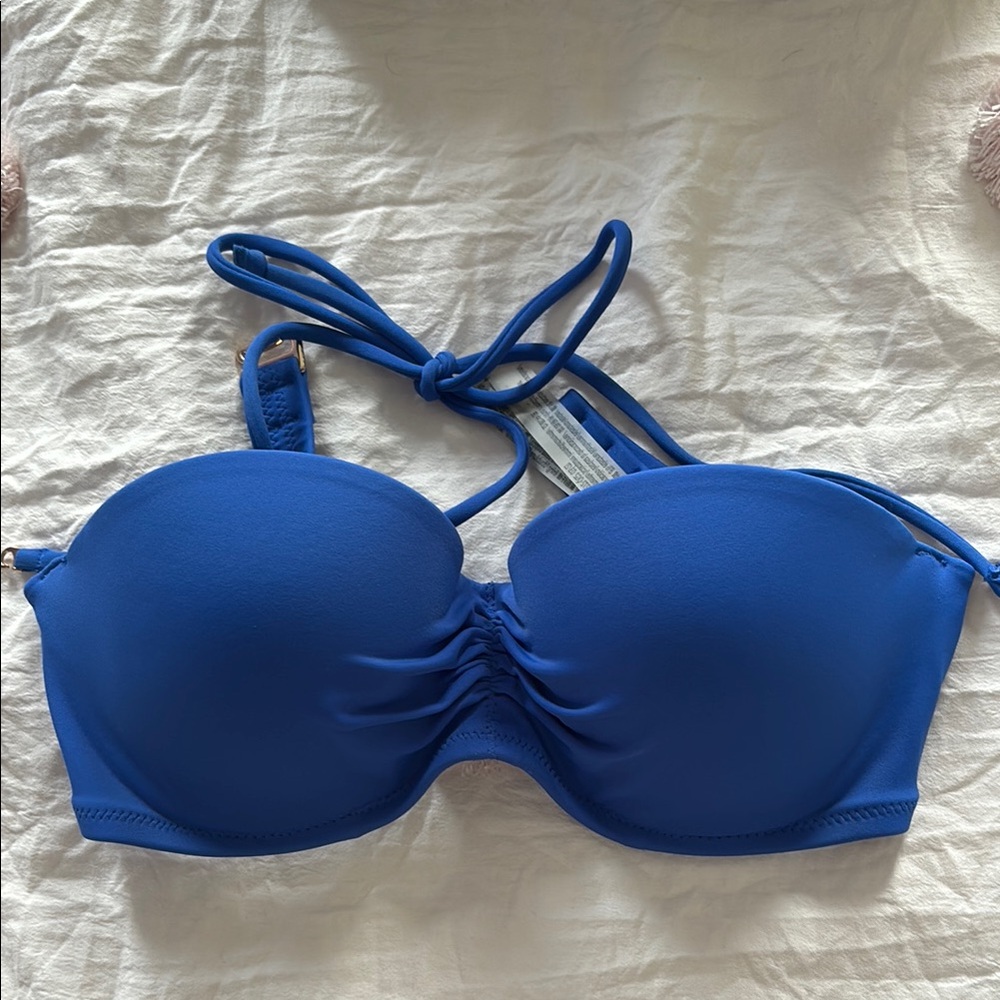 Victoria's Secret Blue Bikini Underwire Top